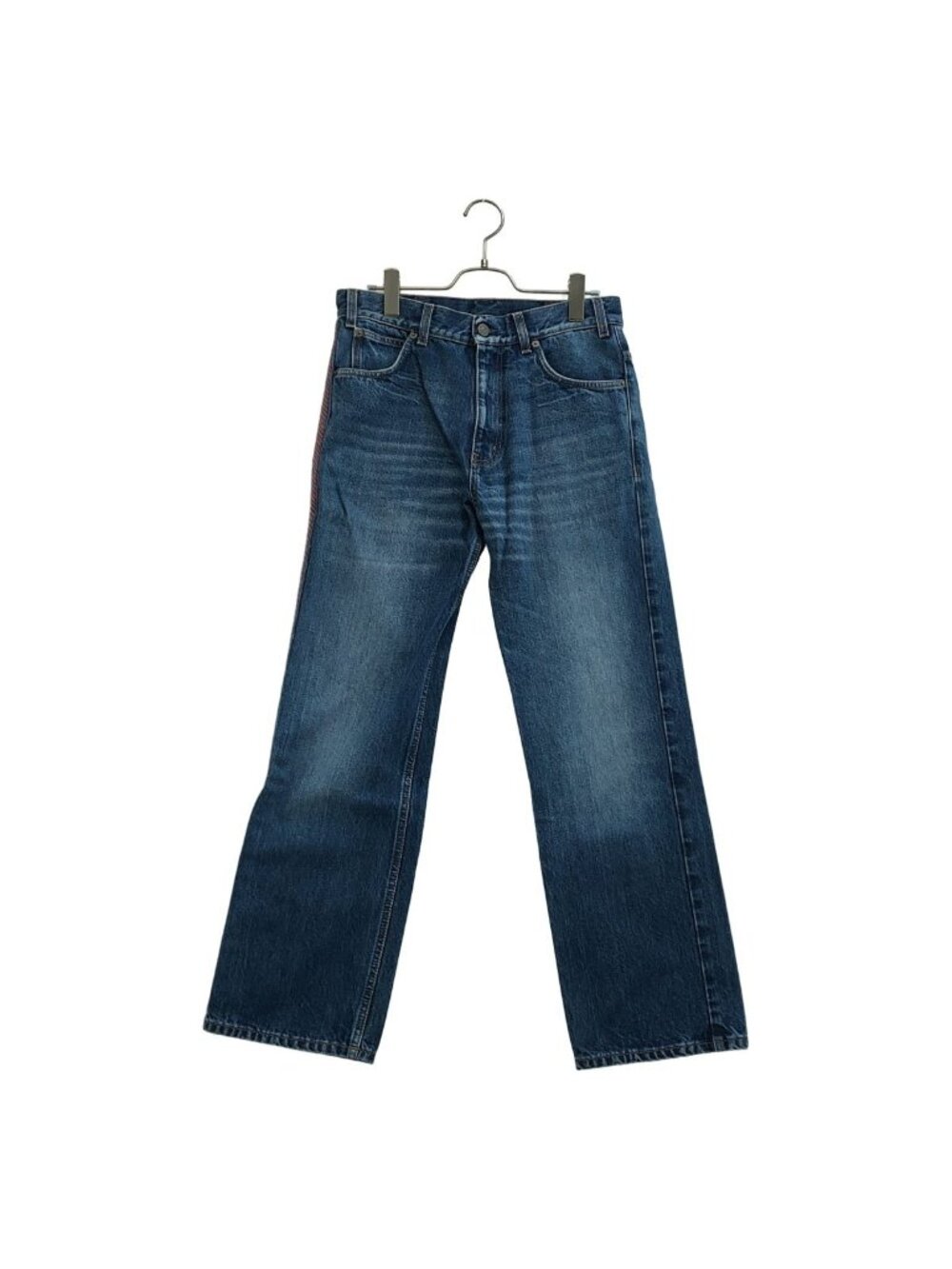 Gucci Vintage Wash Side Line Straight Denim Pants Indigo 30
